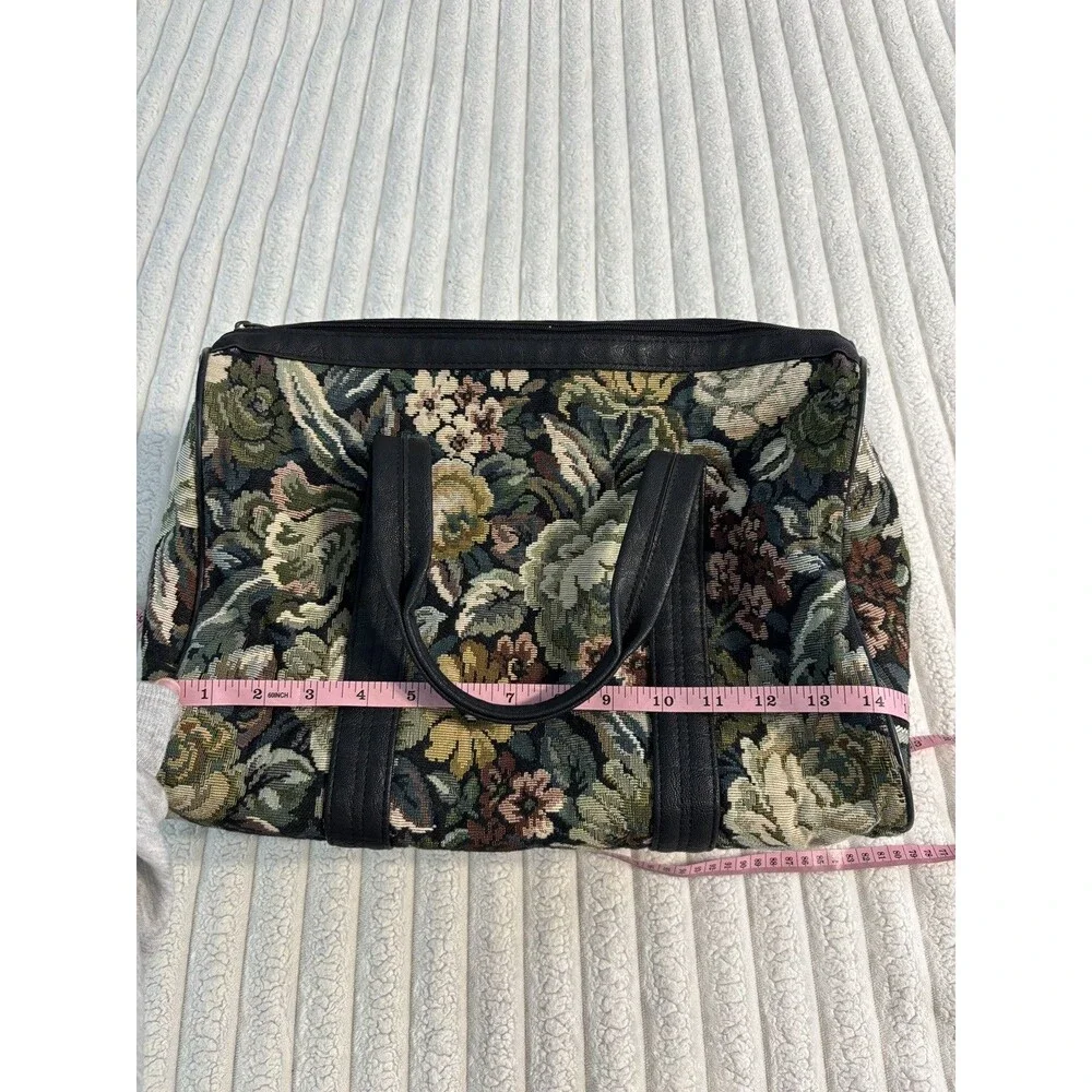 Vintage Marks & Spencer Tapestry Floral Mary Poppins Overnight Weekender Bag